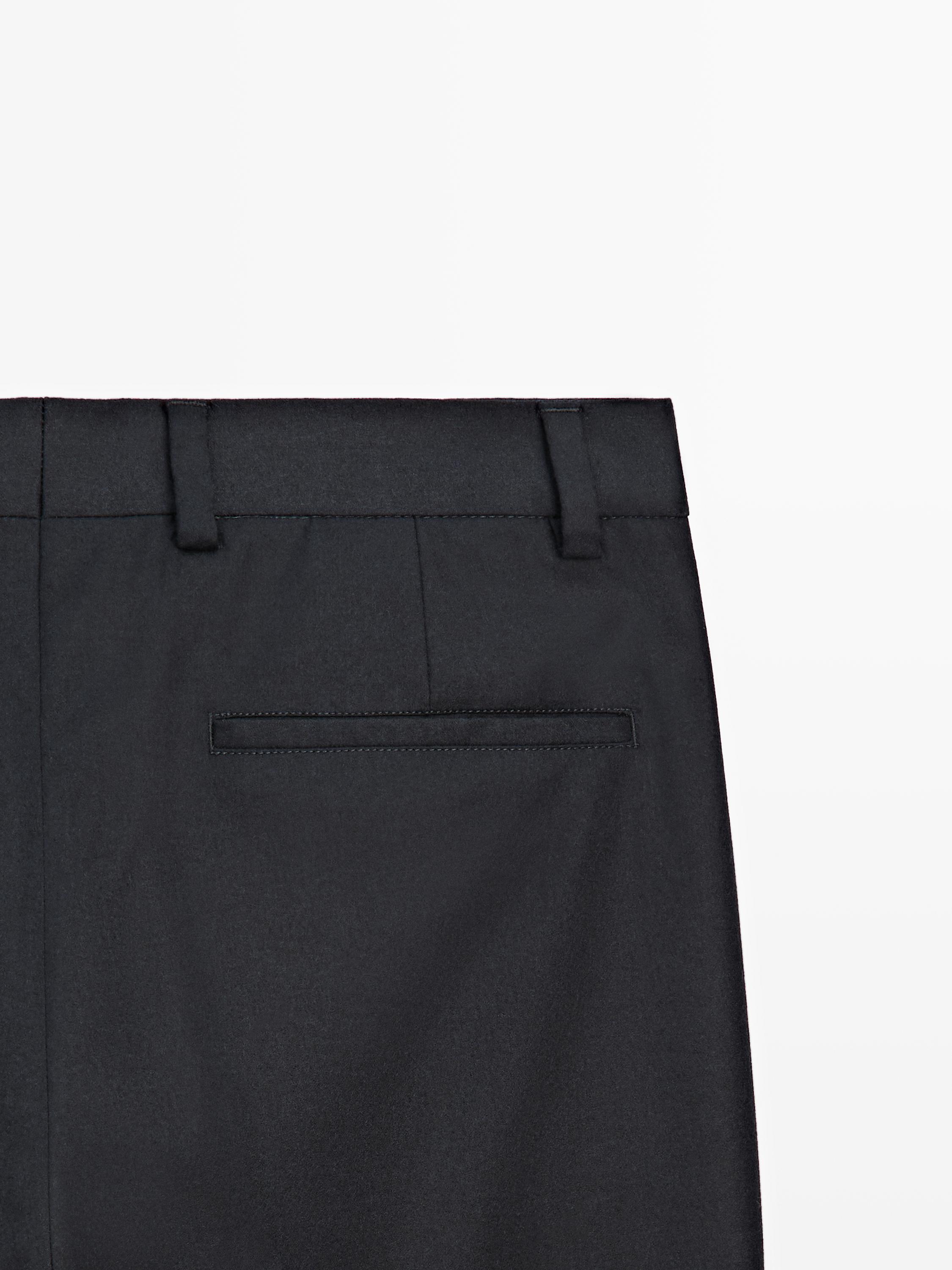 Pantalon à pinces en flanelle - LIMITED